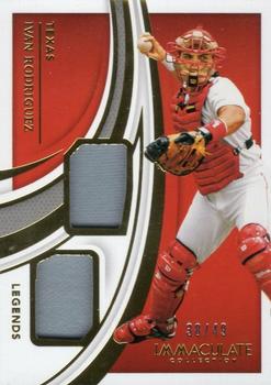 2021 Panini Immaculate Collection - Legends Dual Material #LDM-IR Ivan Rodriguez Front