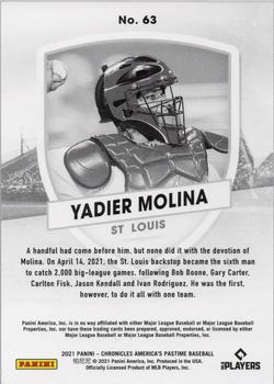 2021 Panini Chronicles #63 Yadier Molina Back