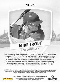 2021 Panini Chronicles #74 Mike Trout Back