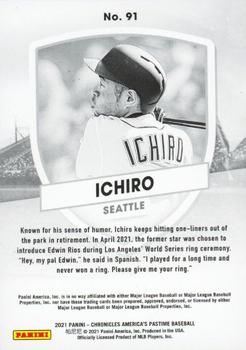 2021 Panini Chronicles #91 Ichiro Back