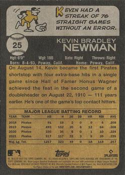 2022 Topps Heritage #25 Kevin Newman Back