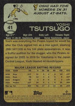 2022 Topps Heritage #41 Yoshi Tsutsugo Back