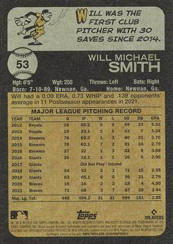 2022 Topps Heritage #53 Will Smith Back