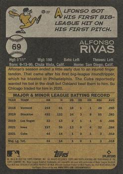2022 Topps Heritage #69 Alfonso Rivas Back