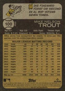 2022 Topps Heritage #100 Mike Trout Back