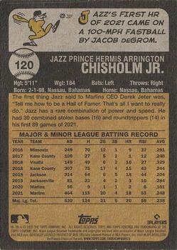 2022 Topps Heritage #120 Jazz Chisholm Jr. Back