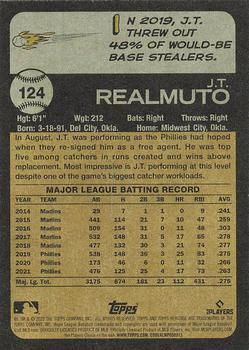 2022 Topps Heritage #124 J.T. Realmuto Back