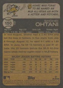 2022 Topps Heritage #150 Shohei Ohtani Back