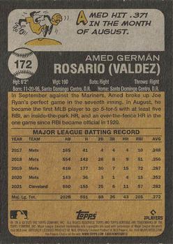 2022 Topps Heritage #172 Amed Rosario Back