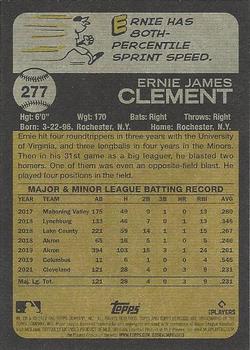 2022 Topps Heritage #277 Ernie Clement Back