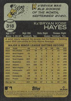 2022 Topps Heritage #318 Ke'Bryan Hayes Back