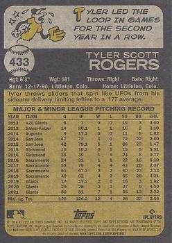 2022 Topps Heritage #433 Tyler Rogers Back