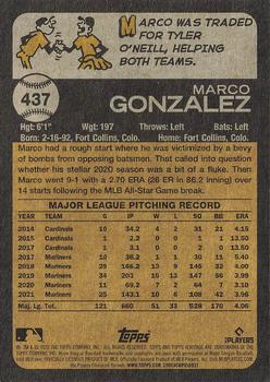 2022 Topps Heritage #437 Marco Gonzales Back