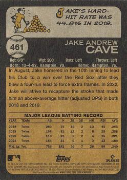 2022 Topps Heritage #461 Jake Cave Back