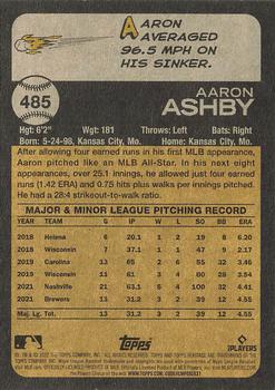 2022 Topps Heritage #485 Aaron Ashby Back