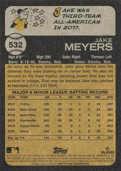 2022 Topps Heritage #532 Jake Meyers Back