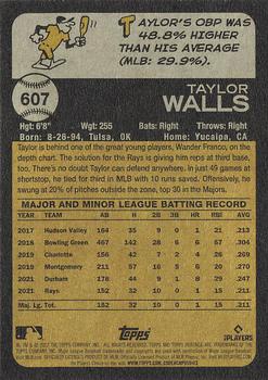 2022 Topps Heritage #607 Taylor Walls Back