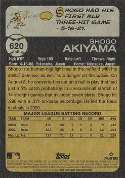 2022 Topps Heritage #620 Shogo Akiyama Back