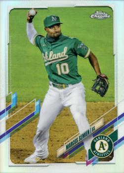 2021 Topps Chrome - Refractor #8 Marcus Semien Front