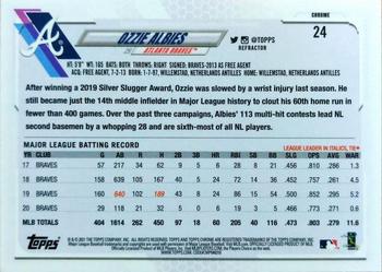 2021 Topps Chrome - Sepia Refractor #24 Ozzie Albies Back
