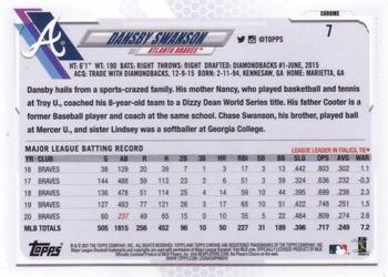 2021 Topps Chrome - Pink Refractor #7 Dansby Swanson Back