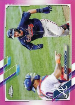 2021 Topps Chrome - Pink Refractor #7 Dansby Swanson Front