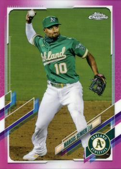 2021 Topps Chrome - Pink Refractor #8 Marcus Semien Front