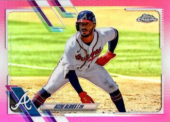 2021 Topps Chrome - Pink Refractor #24 Ozzie Albies Front