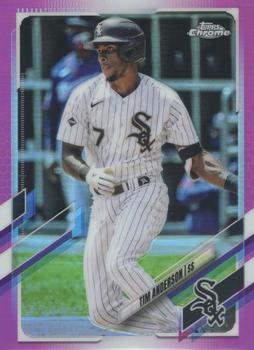 2021 Topps Chrome - Pink Refractor #36 Tim Anderson Front