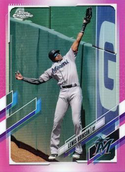 2021 Topps Chrome - Pink Refractor #42 Lewis Brinson Front