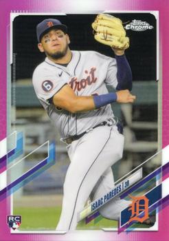 2021 Topps Chrome - Pink Refractor #66 Isaac Paredes Front