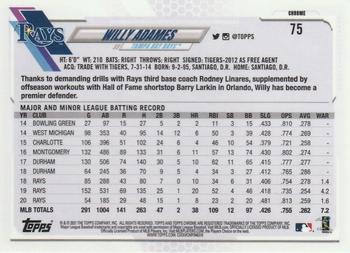 2021 Topps Chrome - Pink Refractor #75 Willy Adames Back