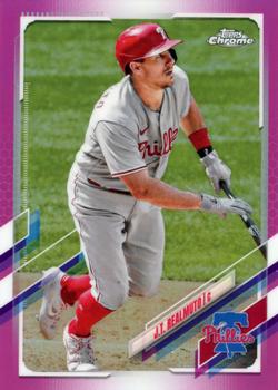 2021 Topps Chrome - Pink Refractor #82 J.T. Realmuto Front