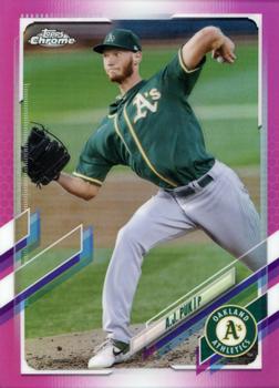 2021 Topps Chrome - Pink Refractor #90 A.J. Puk Front