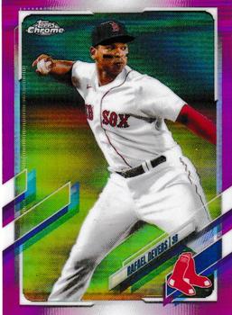 2021 Topps Chrome - Pink Refractor #94 Rafael Devers Front