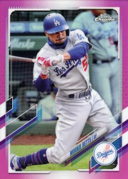 2021 Topps Chrome - Pink Refractor #100 Mookie Betts Front
