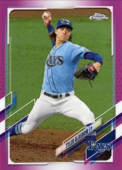 2021 Topps Chrome - Pink Refractor #129 Tyler Glasnow Front