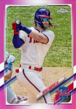 2021 Topps Chrome - Pink Refractor #134 Bryce Harper Front