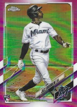 2021 Topps Chrome - Pink Refractor #144 Jazz Chisholm Front