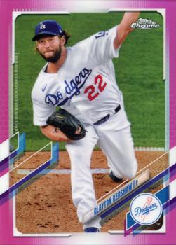 2021 Topps Chrome - Pink Refractor #147 Clayton Kershaw Front