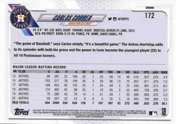 2021 Topps Chrome - Pink Refractor #172 Carlos Correa Back