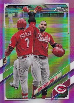 2021 Topps Chrome - Pink Refractor #205 Nick Castellanos Front