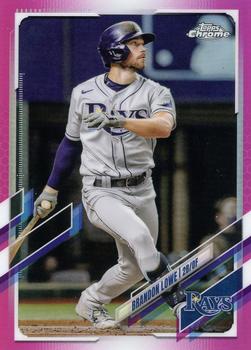 2021 Topps Chrome - Pink Refractor #218 Brandon Lowe Front