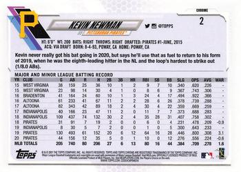 2021 Topps Chrome - Prism Refractor #2 Kevin Newman Back