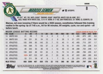 2021 Topps Chrome - Prism Refractor #8 Marcus Semien Back