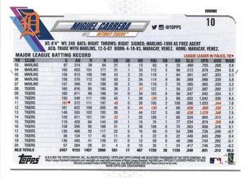 2021 Topps Chrome - Prism Refractor #10 Miguel Cabrera Back