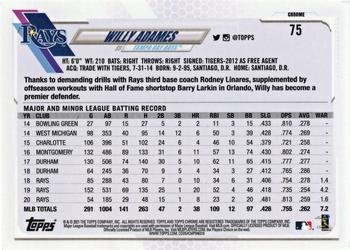 2021 Topps Chrome - Prism Refractor #75 Willy Adames Back