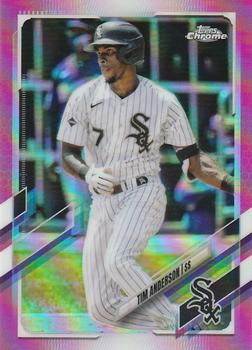 2021 Topps Chrome - Magenta Refractor #36 Tim Anderson Front