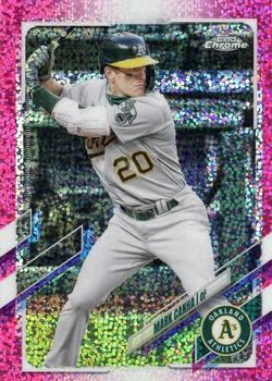2021 Topps Chrome - Magenta Speckle Refractor #37 Mark Canha Front