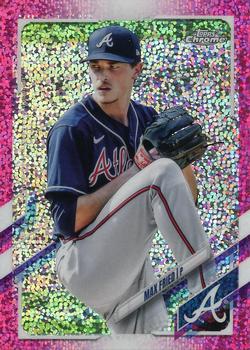 2021 Topps Chrome - Magenta Speckle Refractor #110 Max Fried Front